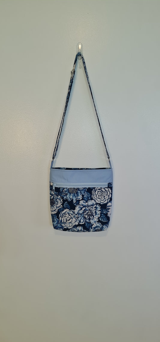 Crossbody-Blue Floral Print