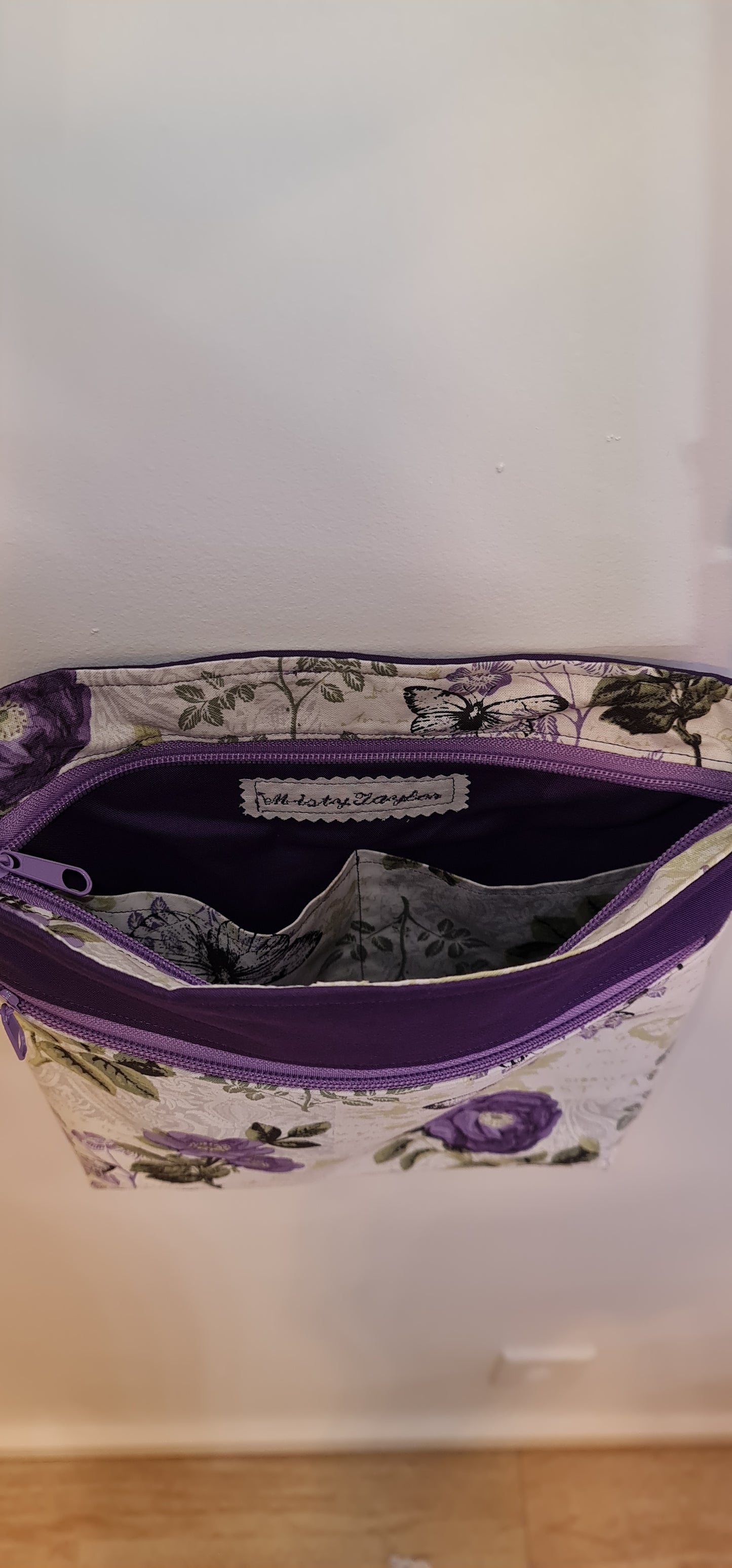 Crossbody Bag-Purple Floral